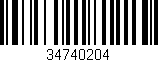 Código de barras (EAN, GTIN, SKU, ISBN): '34740204'