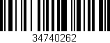 Código de barras (EAN, GTIN, SKU, ISBN): '34740262'