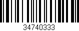 Código de barras (EAN, GTIN, SKU, ISBN): '34740333'
