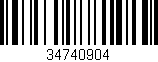 Código de barras (EAN, GTIN, SKU, ISBN): '34740904'