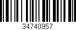 Código de barras (EAN, GTIN, SKU, ISBN): '34740957'