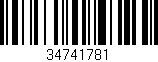 Código de barras (EAN, GTIN, SKU, ISBN): '34741781'