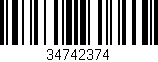 Código de barras (EAN, GTIN, SKU, ISBN): '34742374'
