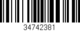 Código de barras (EAN, GTIN, SKU, ISBN): '34742381'