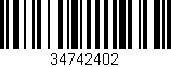 Código de barras (EAN, GTIN, SKU, ISBN): '34742402'