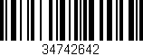 Código de barras (EAN, GTIN, SKU, ISBN): '34742642'