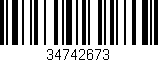 Código de barras (EAN, GTIN, SKU, ISBN): '34742673'