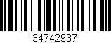 Código de barras (EAN, GTIN, SKU, ISBN): '34742937'