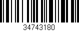 Código de barras (EAN, GTIN, SKU, ISBN): '34743180'