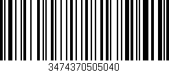 Código de barras (EAN, GTIN, SKU, ISBN): '3474370505040'