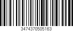 Código de barras (EAN, GTIN, SKU, ISBN): '3474370505163'