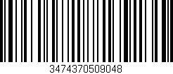 Código de barras (EAN, GTIN, SKU, ISBN): '3474370509048'