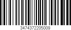 Código de barras (EAN, GTIN, SKU, ISBN): '3474372205009'