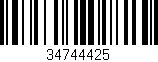 Código de barras (EAN, GTIN, SKU, ISBN): '34744425'