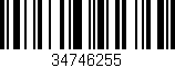Código de barras (EAN, GTIN, SKU, ISBN): '34746255'