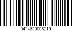 Código de barras (EAN, GTIN, SKU, ISBN): '3474630006218'