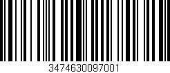 Código de barras (EAN, GTIN, SKU, ISBN): '3474630097001'