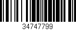Código de barras (EAN, GTIN, SKU, ISBN): '34747799'