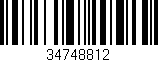 Código de barras (EAN, GTIN, SKU, ISBN): '34748812'