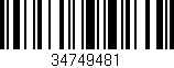 Código de barras (EAN, GTIN, SKU, ISBN): '34749481'
