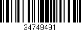 Código de barras (EAN, GTIN, SKU, ISBN): '34749491'