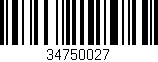 Código de barras (EAN, GTIN, SKU, ISBN): '34750027'