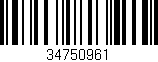 Código de barras (EAN, GTIN, SKU, ISBN): '34750961'
