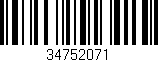 Código de barras (EAN, GTIN, SKU, ISBN): '34752071'