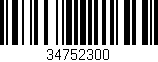 Código de barras (EAN, GTIN, SKU, ISBN): '34752300'