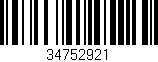 Código de barras (EAN, GTIN, SKU, ISBN): '34752921'