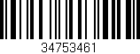 Código de barras (EAN, GTIN, SKU, ISBN): '34753461'