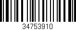 Código de barras (EAN, GTIN, SKU, ISBN): '34753910'