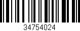 Código de barras (EAN, GTIN, SKU, ISBN): '34754024'
