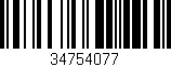Código de barras (EAN, GTIN, SKU, ISBN): '34754077'