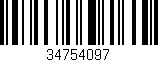 Código de barras (EAN, GTIN, SKU, ISBN): '34754097'