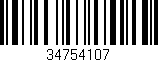 Código de barras (EAN, GTIN, SKU, ISBN): '34754107'
