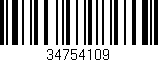 Código de barras (EAN, GTIN, SKU, ISBN): '34754109'