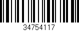 Código de barras (EAN, GTIN, SKU, ISBN): '34754117'