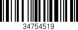 Código de barras (EAN, GTIN, SKU, ISBN): '34754519'
