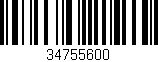 Código de barras (EAN, GTIN, SKU, ISBN): '34755600'