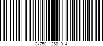 Código de barras (EAN, GTIN, SKU, ISBN): '34758_1260_0_4'