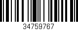 Código de barras (EAN, GTIN, SKU, ISBN): '34759767'