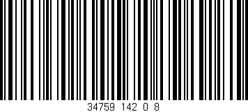 Código de barras (EAN, GTIN, SKU, ISBN): '34759_142_0_8'