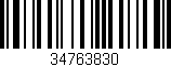 Código de barras (EAN, GTIN, SKU, ISBN): '34763830'