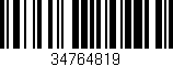 Código de barras (EAN, GTIN, SKU, ISBN): '34764819'