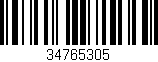 Código de barras (EAN, GTIN, SKU, ISBN): '34765305'