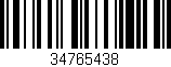 Código de barras (EAN, GTIN, SKU, ISBN): '34765438'