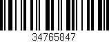 Código de barras (EAN, GTIN, SKU, ISBN): '34765847'