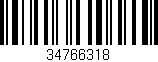 Código de barras (EAN, GTIN, SKU, ISBN): '34766318'