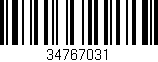 Código de barras (EAN, GTIN, SKU, ISBN): '34767031'